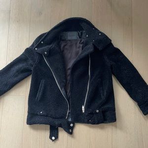 BLANK NYC OVERSIZED MOTO SHERPA JACKET